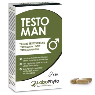Testoman Augmente le Taux de Testostérone avec 60 Gélules sous blister de chez Labophyto