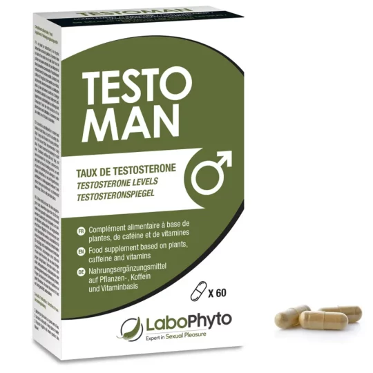 Testoman Augmente le Taux de Testostérone avec 60 Gélules sous blister de chez Labophyto