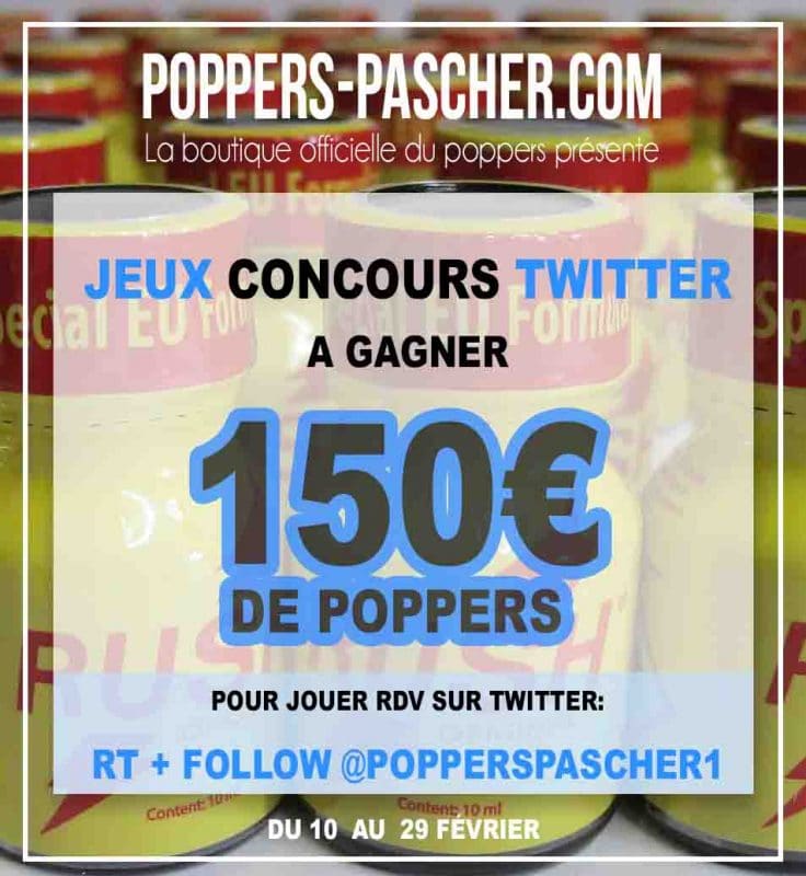 jeux concours poppers 150 euros