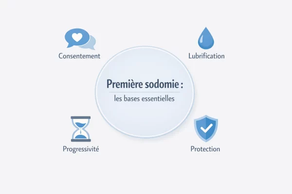 Infographie première sodomie – consentement, lubrification, progressivité et protection