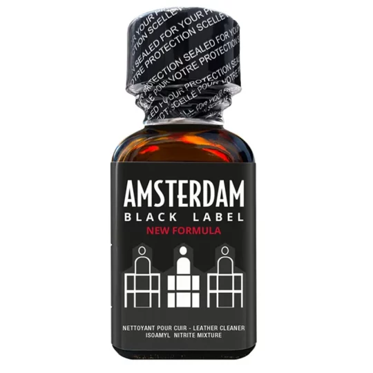 flacon de amsterdam black label poppers de 25 ml