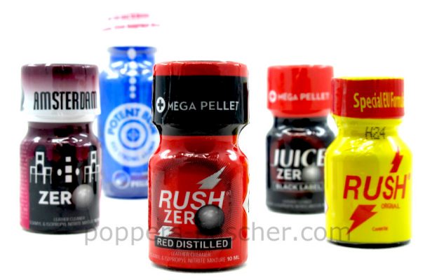 flacon de poppers avec bille