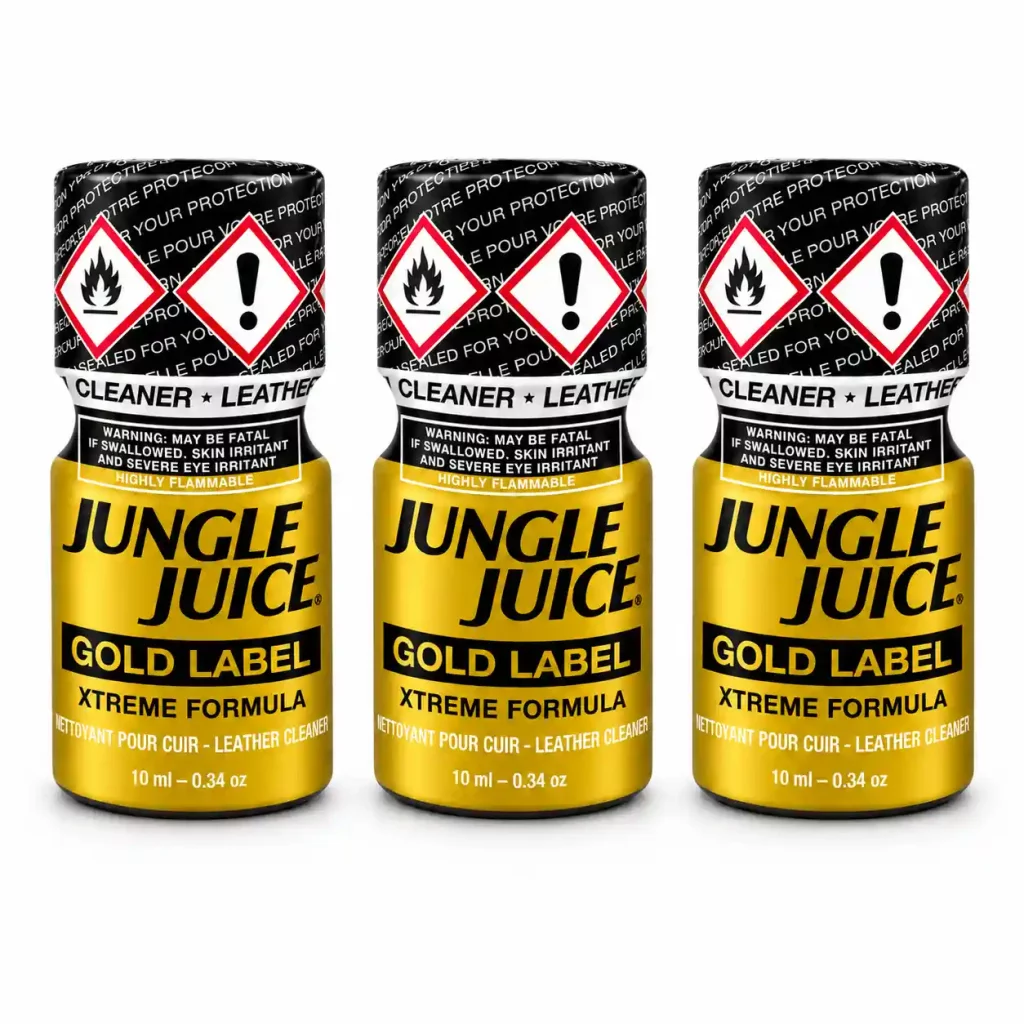 3 flacons de poppers jungle juice gold label