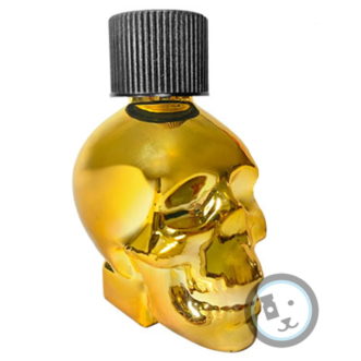 poppers tete de mort or jaune gold skull