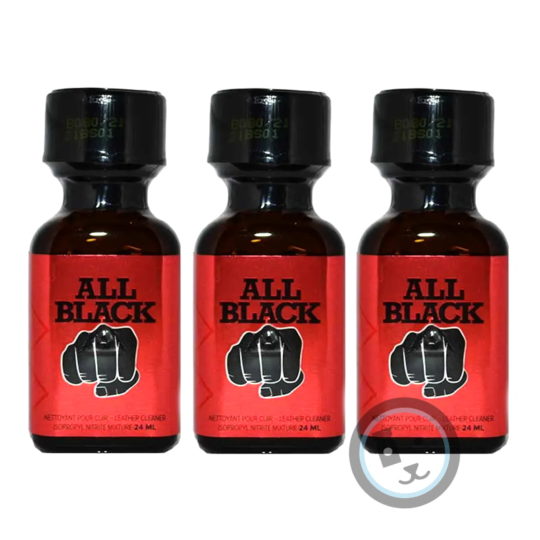 poppers allblack 24 lot de 3