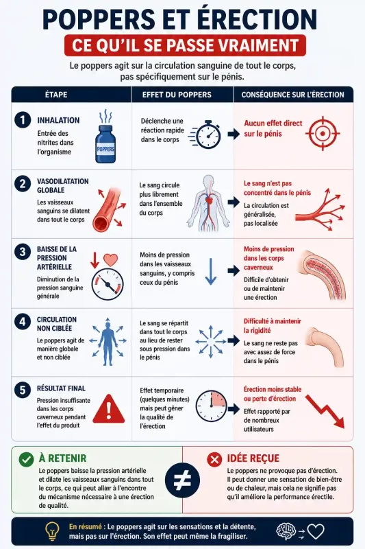 le poppers ne provoque pas d’érection : infographie