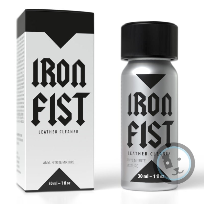 flacon de poppers iron fist 24 ml version amyl dans son flacon en aluminium