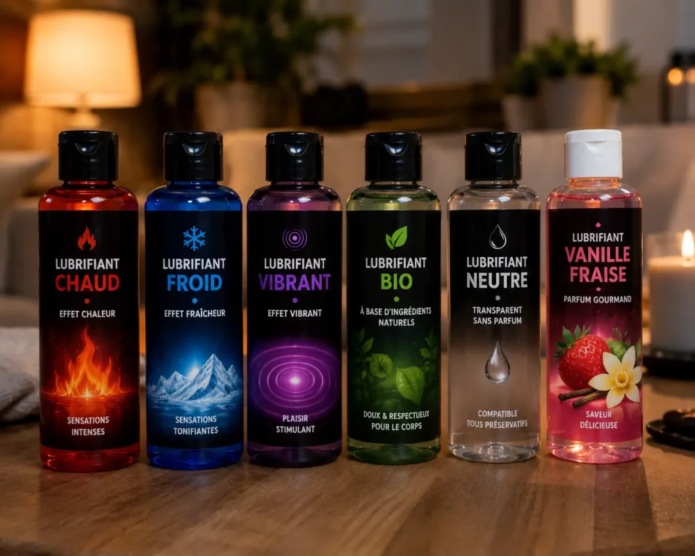 lubrifiant avec plusieurs effets chaud froid, vibrant pour plus de plaisir