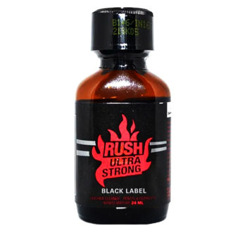 retrouvez le poppers rush ultra strong black label 24 ml