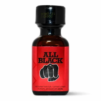 poppers all black 24 ml rouge au nitrite de propyle flacon en verre