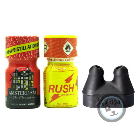 poppers rush et poppers amsterdam avec inhalateur double twin SNFFR