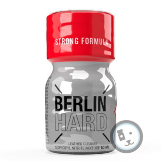 flacon de poppers berlin hard 10 ml gris et rouge