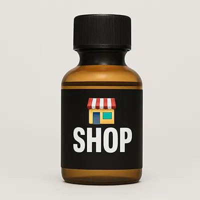 présentation de tous les poppers disponible en boutique