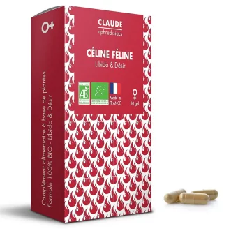 Stimulant pour femme Céline Féline Bio 10 Gélules Claude Aphrodisiacs