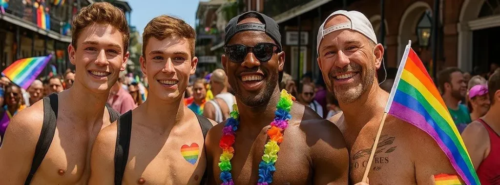 homme deguise lors d'une gay pride lgbt