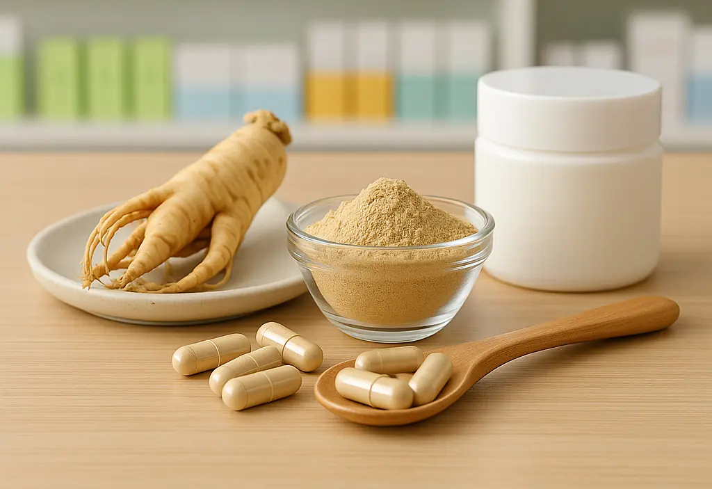 différente forme du ginseng