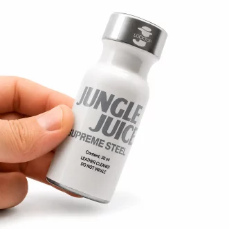 flacon aluminium du poppers Jungle Juice Supreme Steel