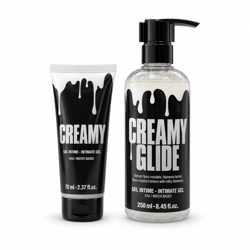 lubrifiant blanc ressemblant a du sperme