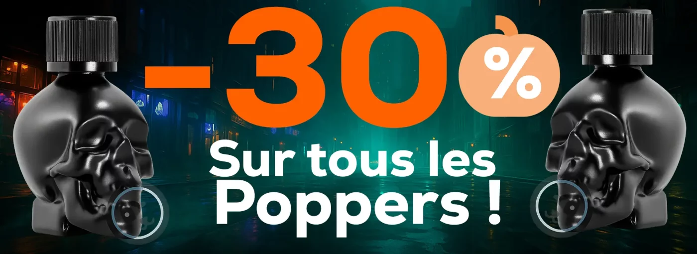 promo d'halloween tout les poppers à -30%