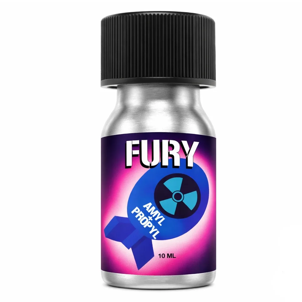 flacon en aluminium de poppers fury amyl et propyl