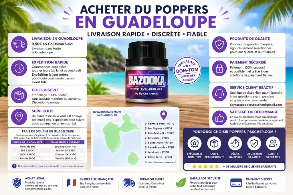 acheter du poppers vers la guadeloupe
