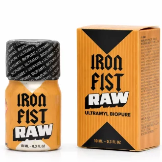 flacon mini de poppers iron fist raw 10 ml en alu