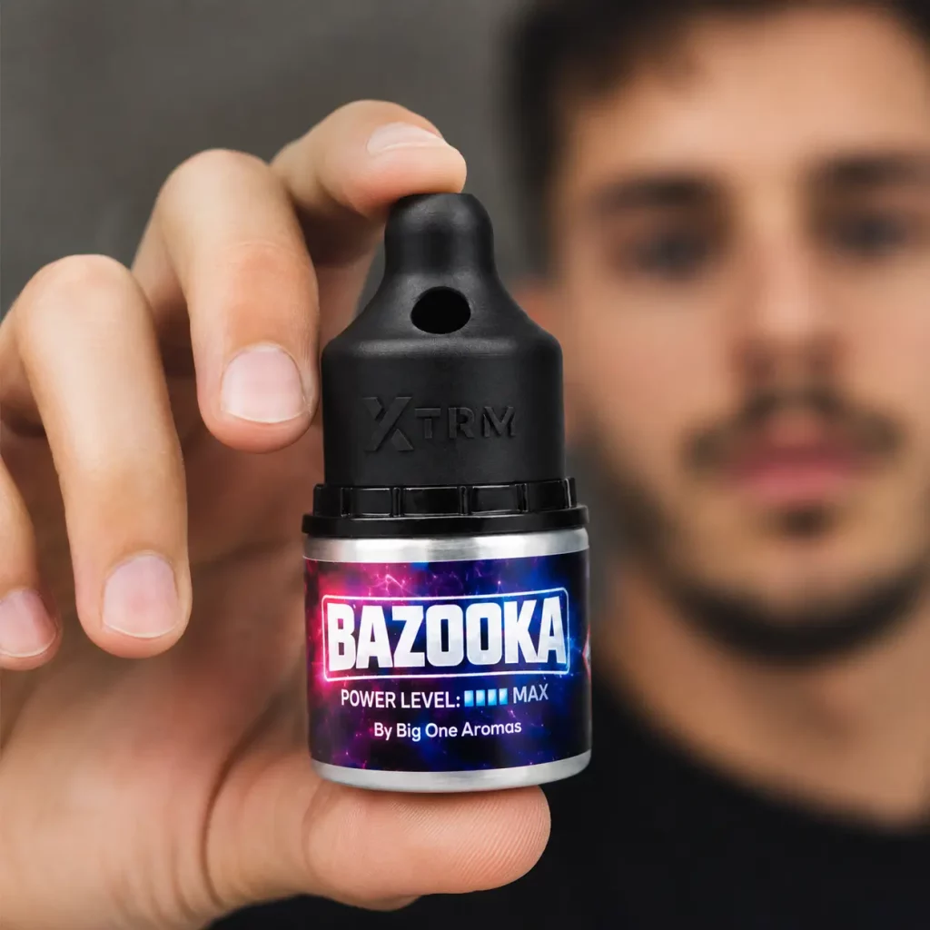 flacon de poppers bazooka avec son bouchon inhalateur