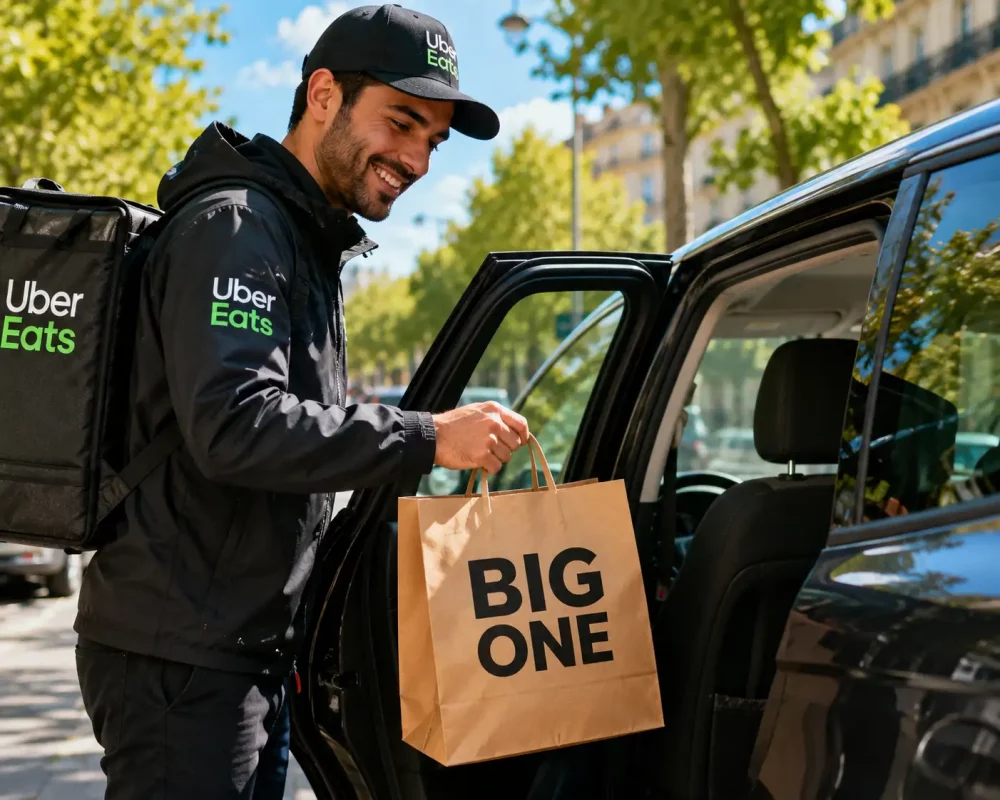 livreur de poppers sur uber