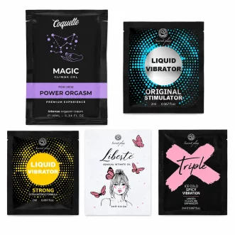 5 gels intimes vibrant, effet chaud, froid