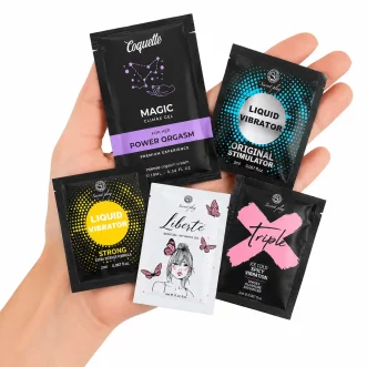 5 gels intimes vibrant, effet chaud, froid