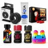 Coffret Pride XXL LGBT avec Amsterdam Rainbow, Rush Black Label, Horny Little Devil, cockring XXL et SNFFR Twin