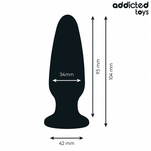 Plug Anal Noir Bijou Brillant Taille M Addicted Toys 10,4 cm sur 3,4 cm – Image 3