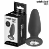 Plug Anal Bijou Taille M Addicted Toys en silicone médical avec cristal décoratif. Longueur 10,4 cm, taille intermédiaire idéale pour une sensation de plénitude confortable.