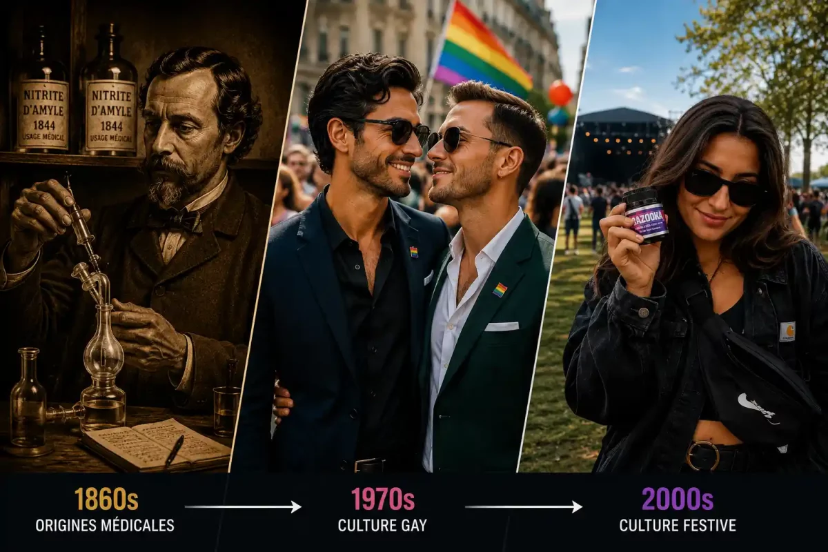 Histoire du poppers : des origines médicales à la culture gay et festive
