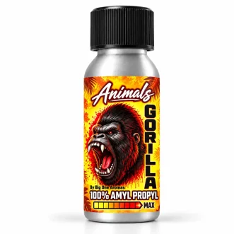 Poppers Animals Gorilla 25 ml Amyl + Propyl Max – flacon aluminium Big One Aromas fabriqué en France