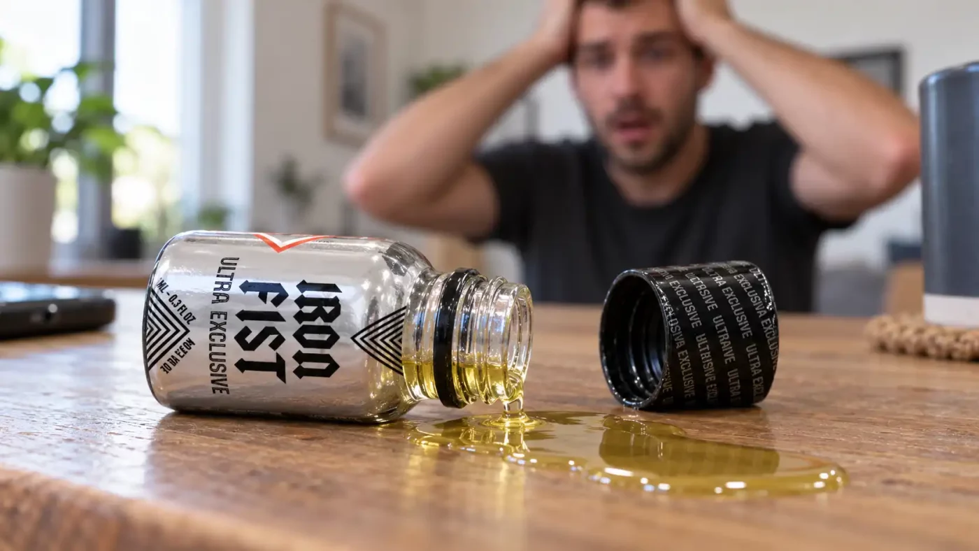 Poppers renversé : comment nettoyer ?